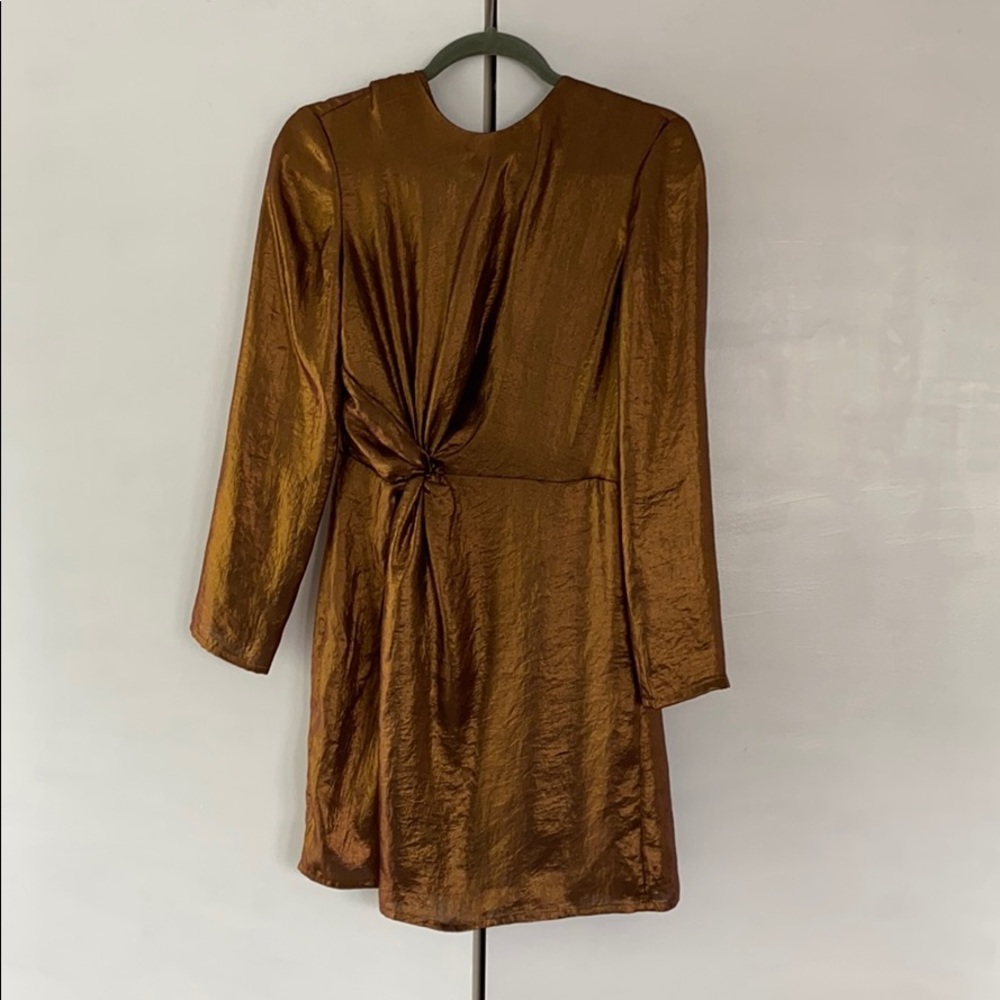 & Other Stories copper metallic dress